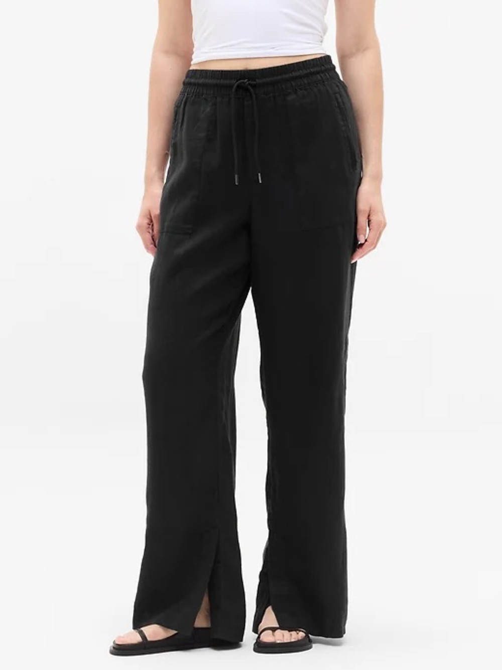 Athleta Retreat Linen Wide Leg Pant